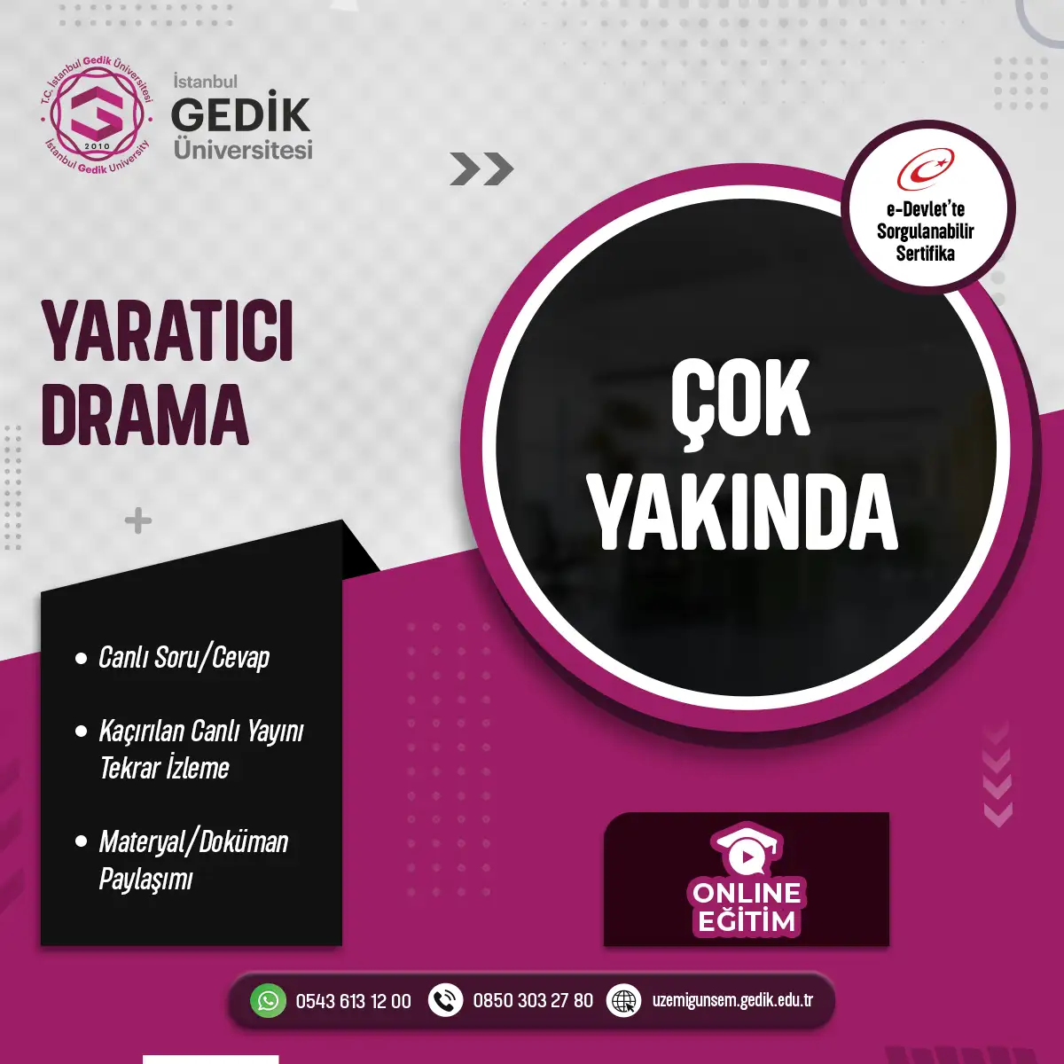 Yaratıcı Drama Eğitmen Eğitimi (CANLI)