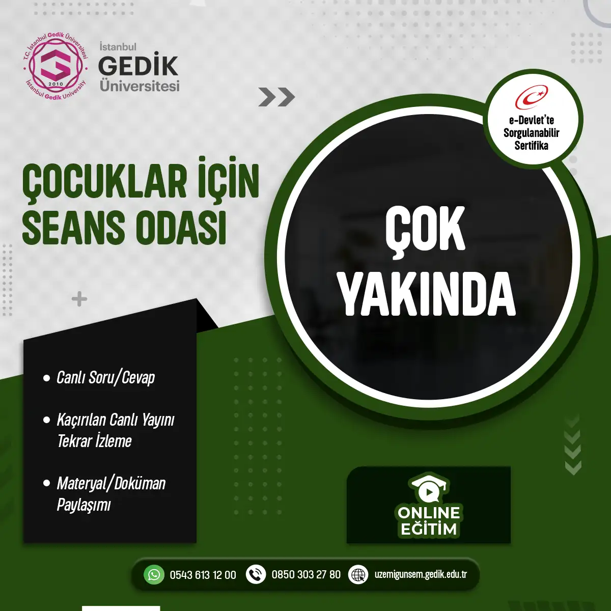 Çocuklar İçin Seans Odası Eğitimi Sertifika Programı (CANLI)