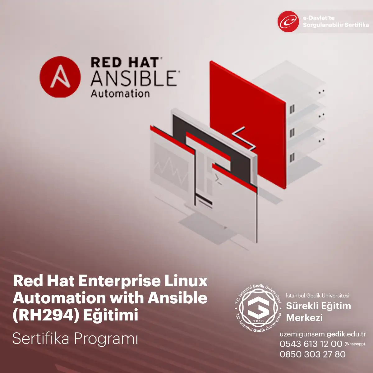 Red Hat Enterprise Linux Automation with Ansible (RH294) Eğitimi 
