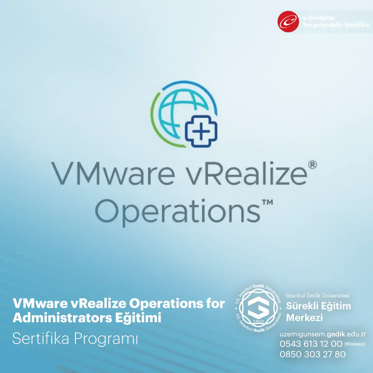 VMware vRealize Operations for Administrators Eğitimi 