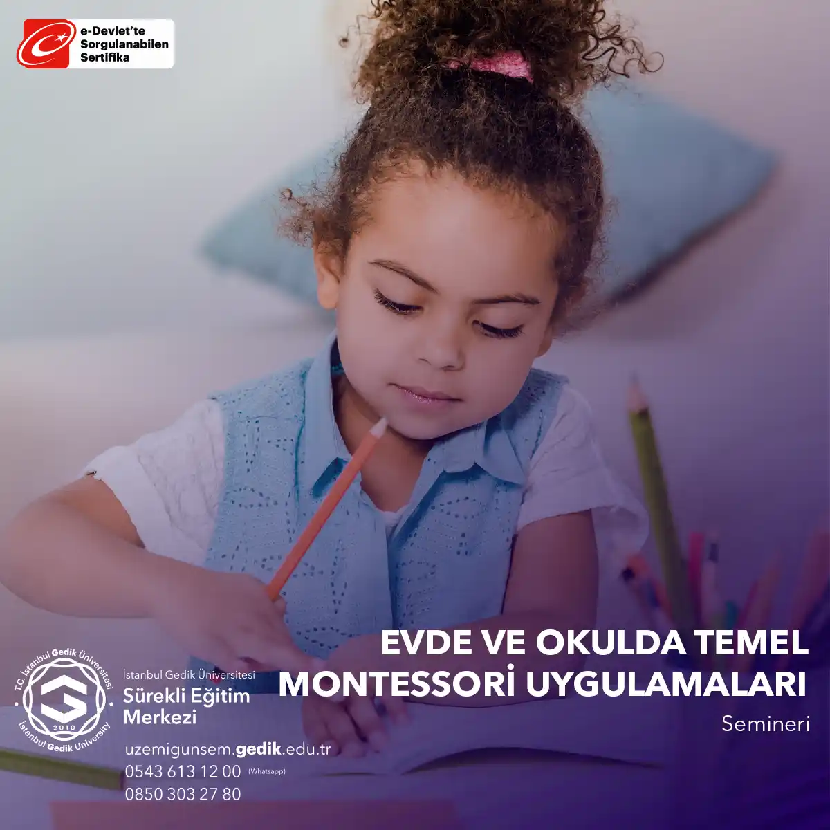 Evde ve Okulda Temel Montessori Uygulamaları Semineri