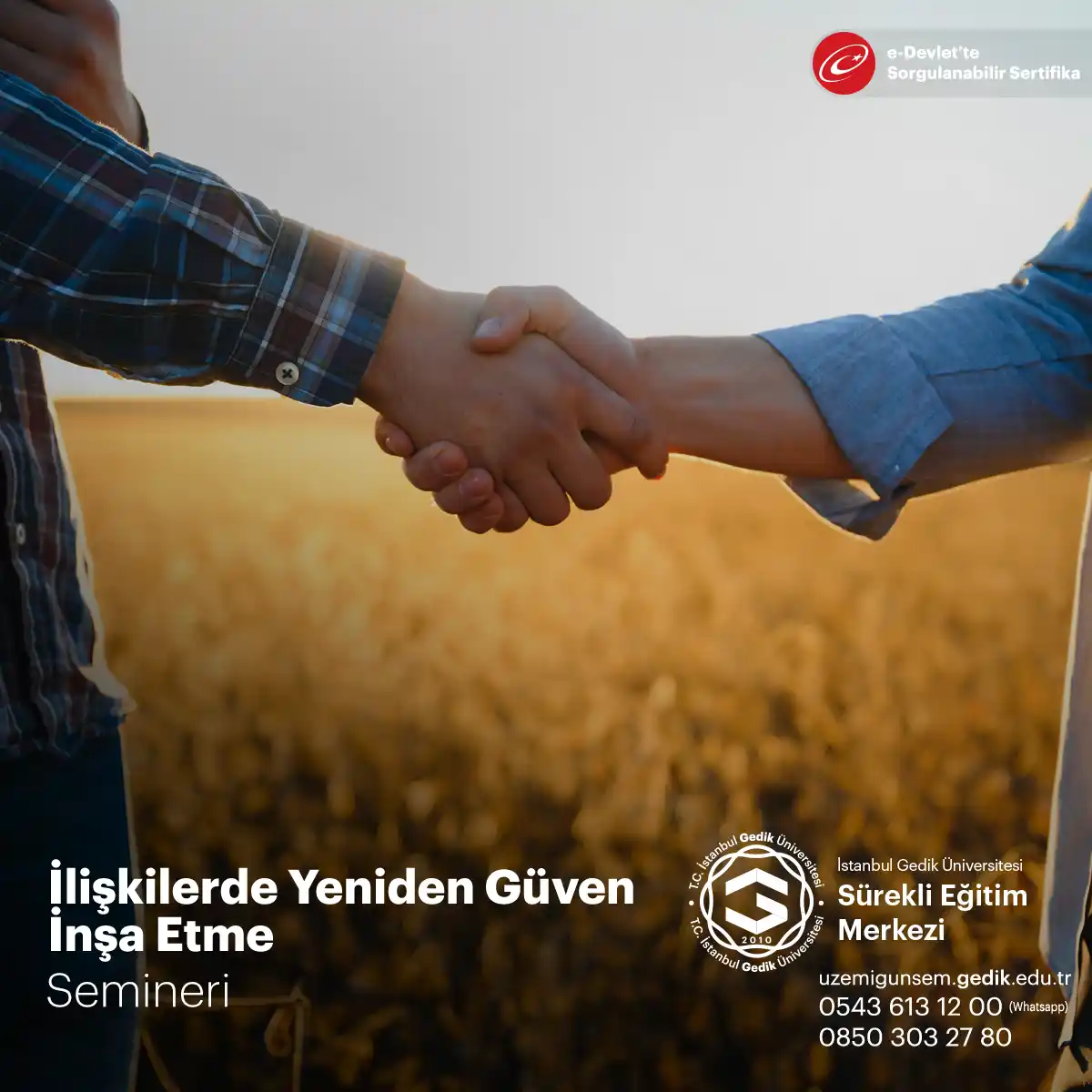 İlişkilerde Yeniden Güven İnşa Etme Semineri