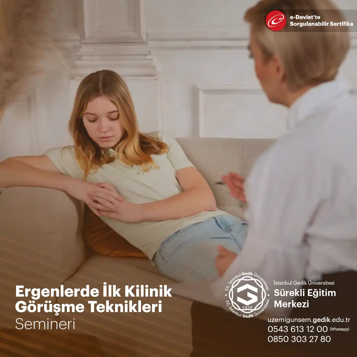 Ergenlerde İlk Klinik Görüşme Teknikleri Semineri
