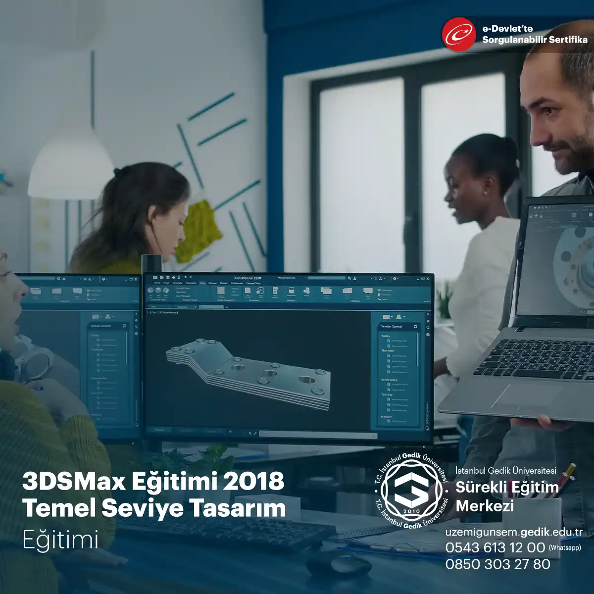 3DSMax Eğitimi 2018 Temel Seviye Tasarım Sertifika Programı