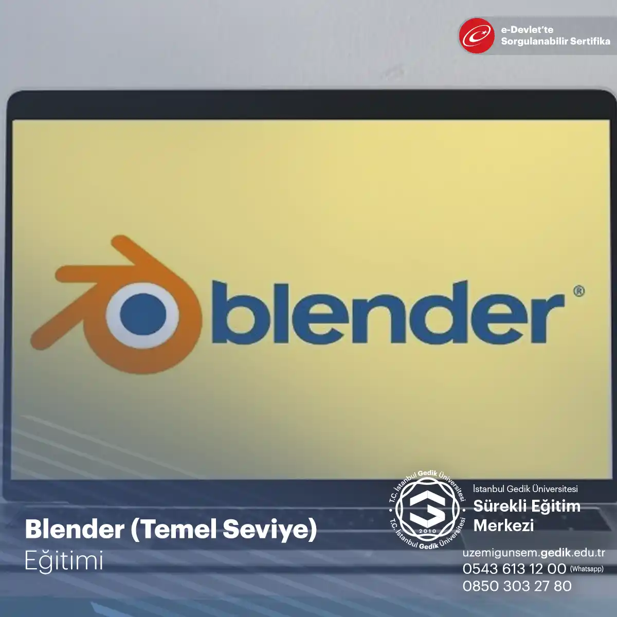 Blender Eğitimi Temel Seviye Sertifika Programı