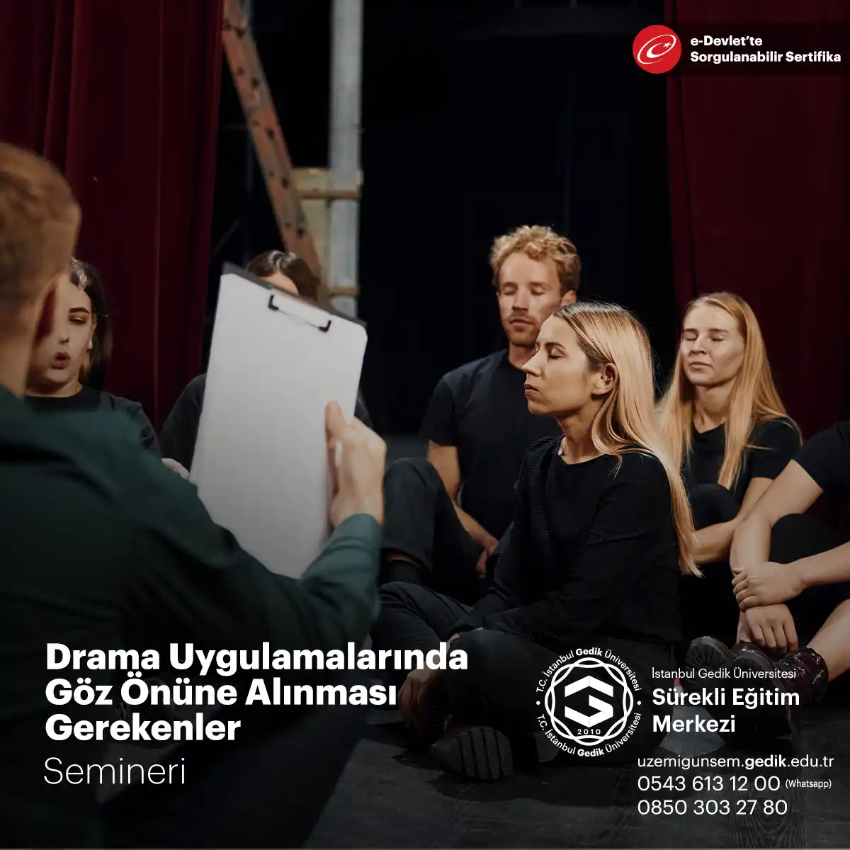 Drama Uygulamalarında Göz Önüne Alınması Gerekenler Semineri